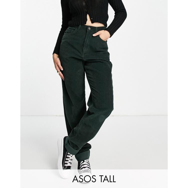 Dark green mom jeans store