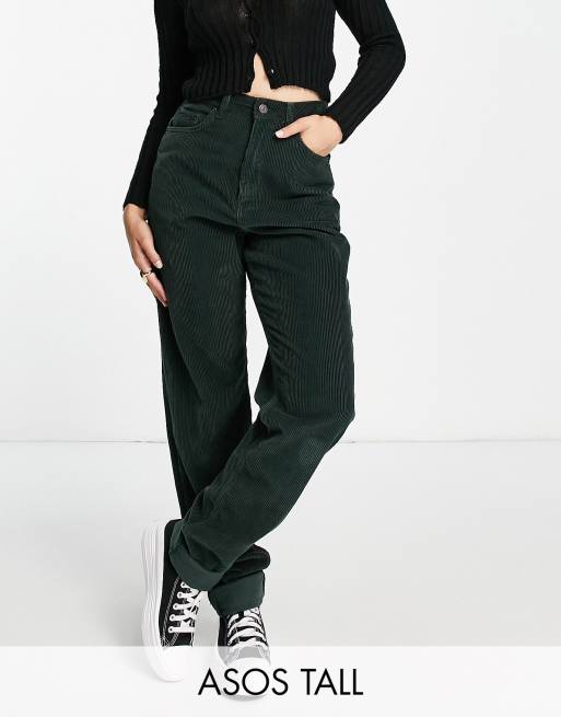 ASOS DESIGN flared sweatpants in forest green