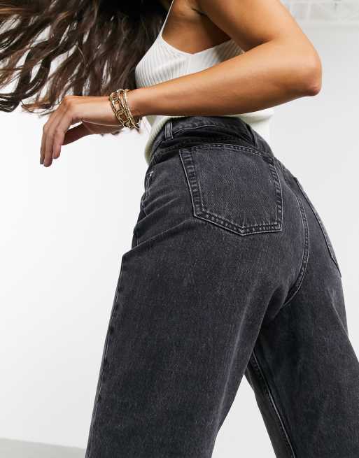 ASOS DESIGN Tall high rise 'Slouchy' mom jeans in midwash