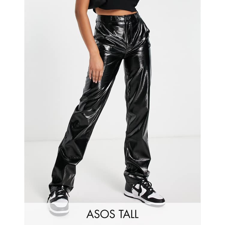 Vinyl trousers asos top