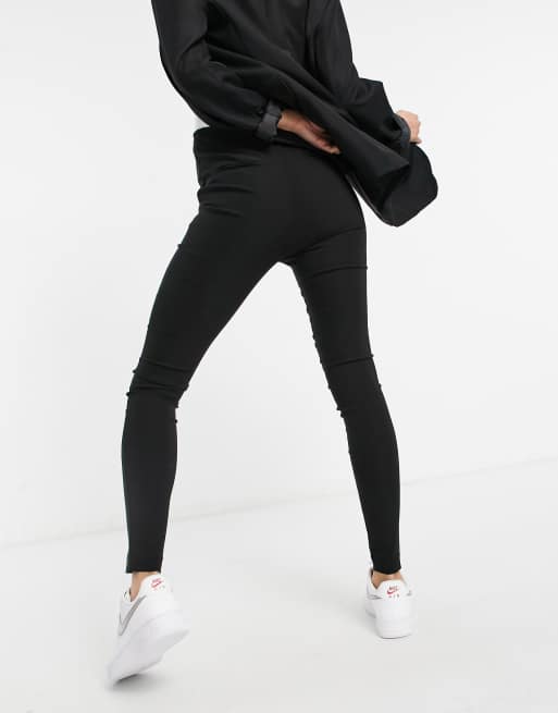 ASOS DESIGN Tall high waist pants in skinny fit in black, 2 of 4