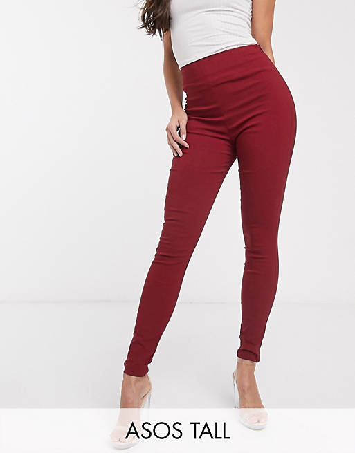 ASOS DESIGN Tall high waist pants in skinny fit