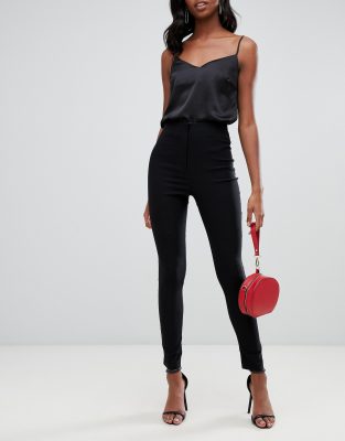 tall black skinny pants
