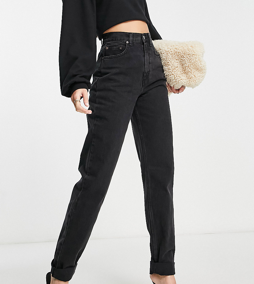 ASOS DESIGN Tall high waist ’slouchy’ mom jeans in washed black