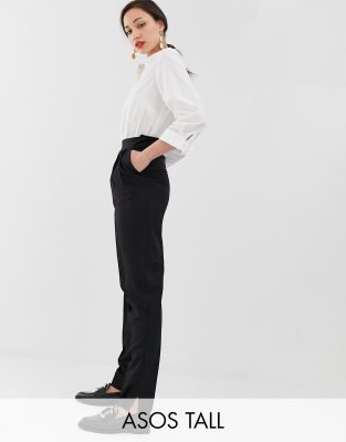 asos high waisted black trousers