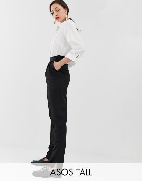 ASOS DESIGN Tall high waist tapered trousers - view 1