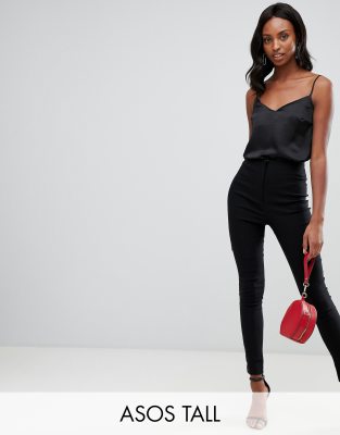 asos design high waist trousers in skinny fit