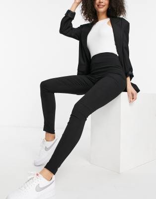 black skinny trousers high waisted