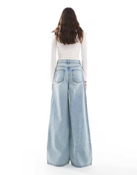 ASOS DESIGN Tall high waist wide leg jeans in vintage wash - view 1