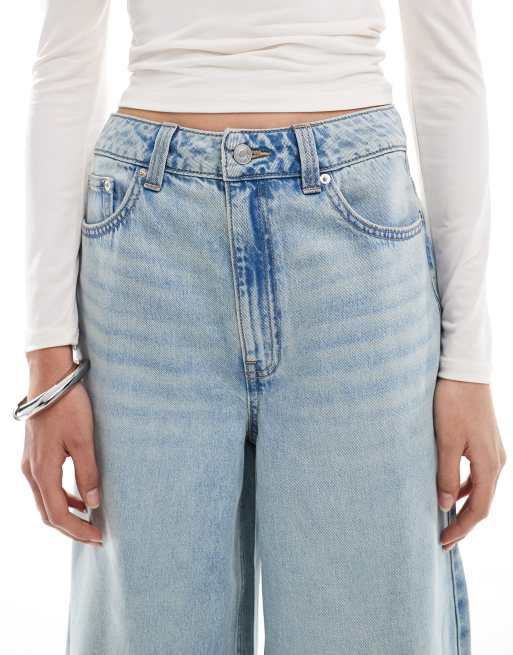 ASOS DESIGN Tall high waist wide leg jeans in vintage wash