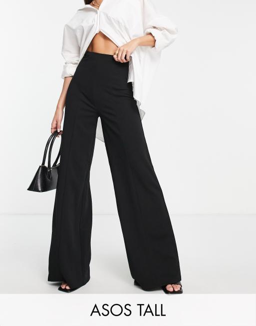 Tall black high waisted hot sale trousers