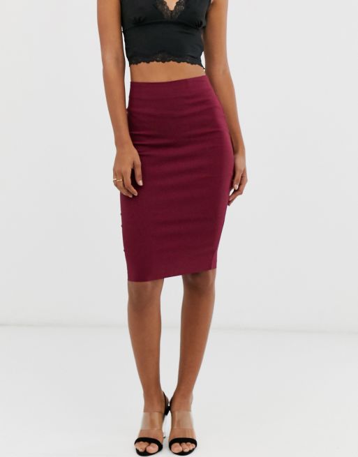 ASOS DESIGN high waisted pencil skirt