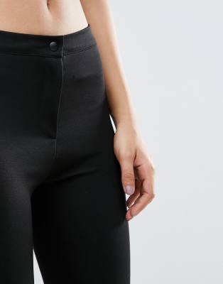 ASOS DESIGN Tall High Waisted Stretch Treggings in ponte ASOS