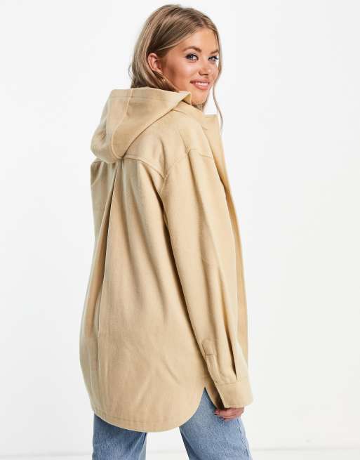 DESIGN Brushed Shacket popular in Camel Women's Size 6 NWT