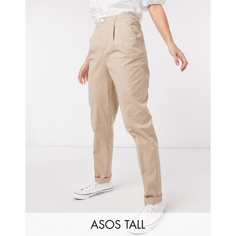 ASOS DESIGN Tall hourglass chino pants in black