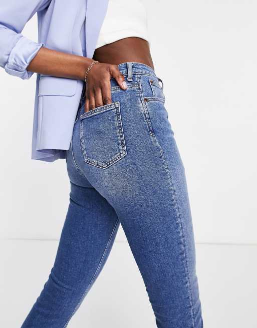 ASOS DESIGN Tall high rise 'Slouchy' mom jeans in midwash