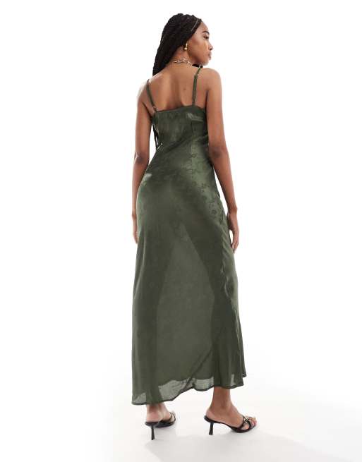 slim fit dress slacks Sawyer Mini Slip Dress - Sage Green main image 0