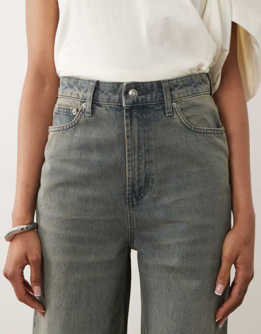 ASOS DESIGN Tall - Jean ample à taille haute - Gris tinté délavé, 5 de 5