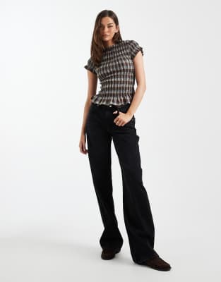 ASOS DESIGN Tall - Jean baggy à taille basse - Noir W28 L36