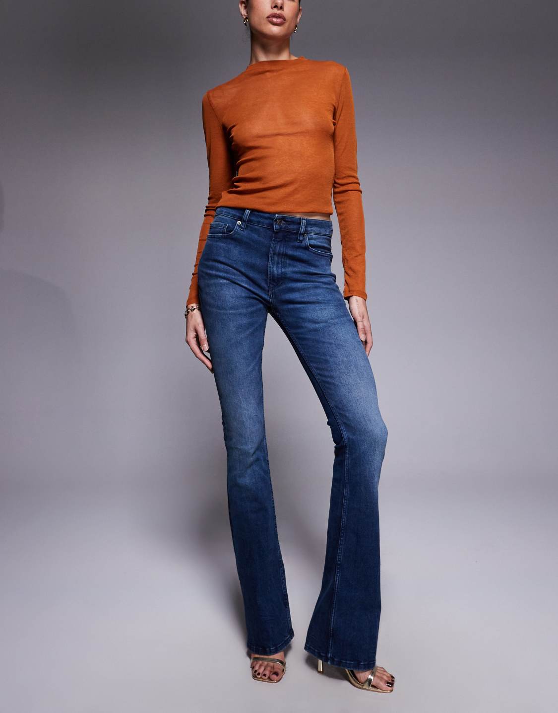asos-design-tall-jean-bootcut-bleu-moyen-fonce