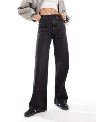 ASOS DESIGN Tall - Jean dad large - Noir délavé