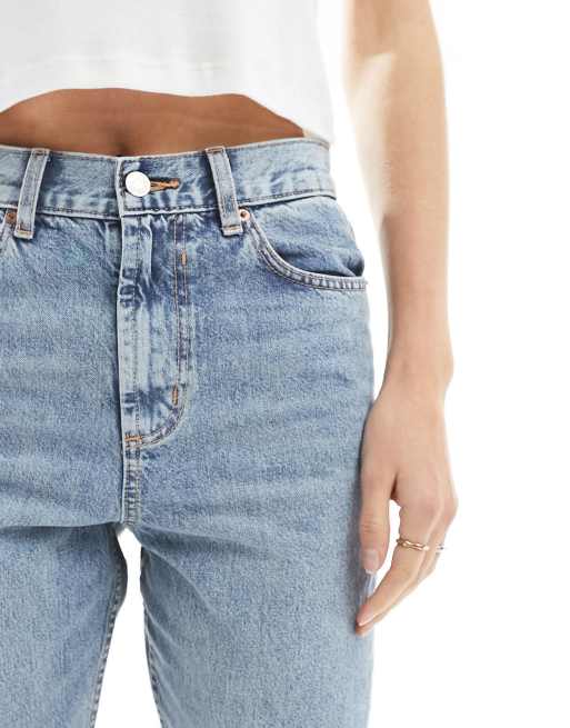 ASOS DESIGN Tall - Jean droit à taille mi-haute - Bleu clair, 3 de 5