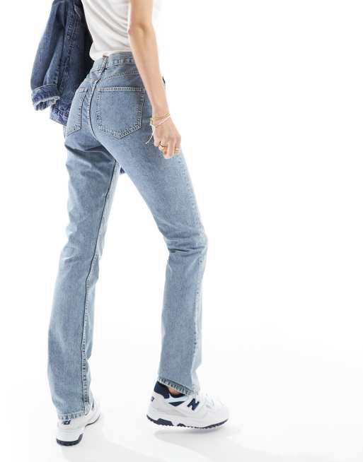 ASOS DESIGN Tall - Jean droit à taille mi-haute - Bleu clair, 4 de 5
