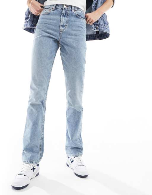 ASOS DESIGN Tall - Jean droit à taille mi-haute - Bleu clair, 5 de 5