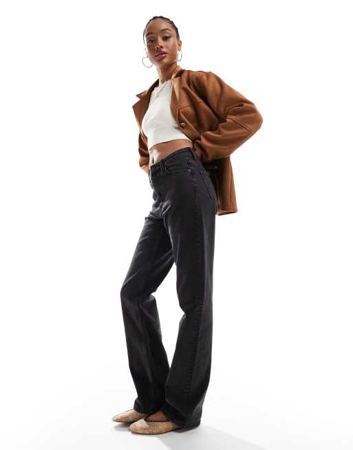 ASOS DESIGN Tall - Jean droit stretch confortable - Noir délavé, 3 de 5