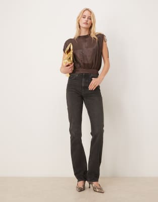 ASOS DESIGN Tall - Jean droit style années 90 - Noir 34