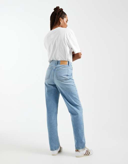 ASOS DESIGN Tall - Jean mom décontracté à taille haute - Bleu moyen, 2 de 5