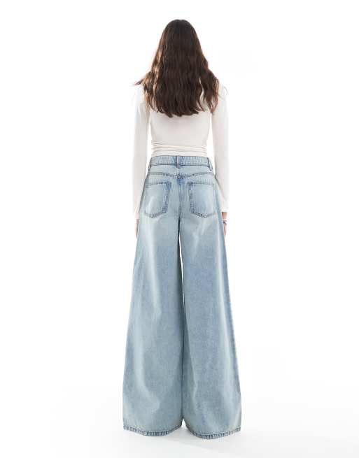 ASOS DESIGN Tall - Jeans a fondo ampio a vita alta lavaggio vintage, 2 di 5