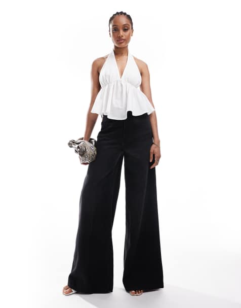 ASOS DESIGN Tall - Jeans a fondo ampio nero slavato - view 1