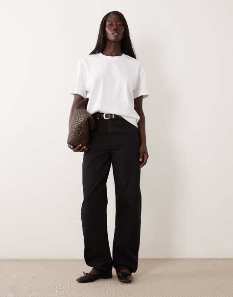 ASOS DESIGN Tall jeans barrel slim w czerni - view 1