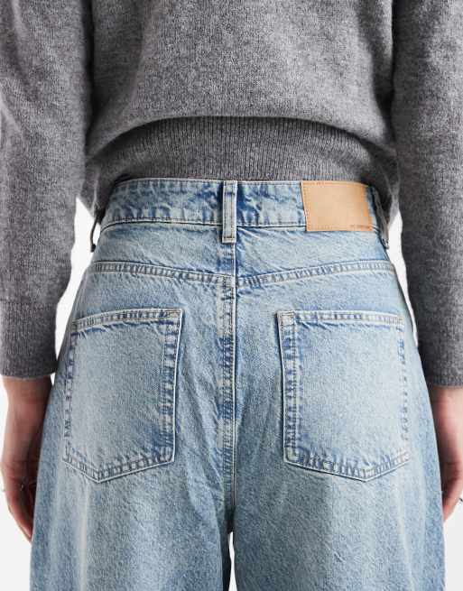 ASOS DESIGN Tall - Jeans bombati a vita alta lavaggio vintage pallido, 4 di 5