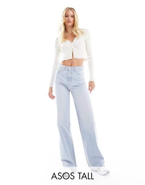 ASOS DESIGN Tall - Jeans dad fit candeggiati a fondo ampio - view 1