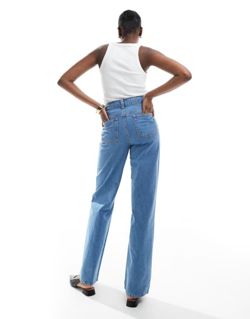 ASOS DESIGN Tall - Jeans dad lavaggio blu con fondo ampio, 3 di 5