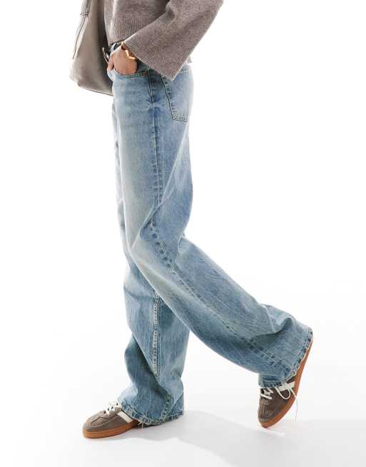 ASOS DESIGN Tall - Jeans dad lavaggio blu pallido vintage con fondo ampio, 2 di 5