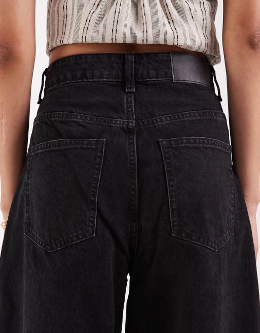 ASOS DESIGN Tall – Jeans in Schwarz mit weitem, abgerundetem Bein und hohem Bund, 4 von 5