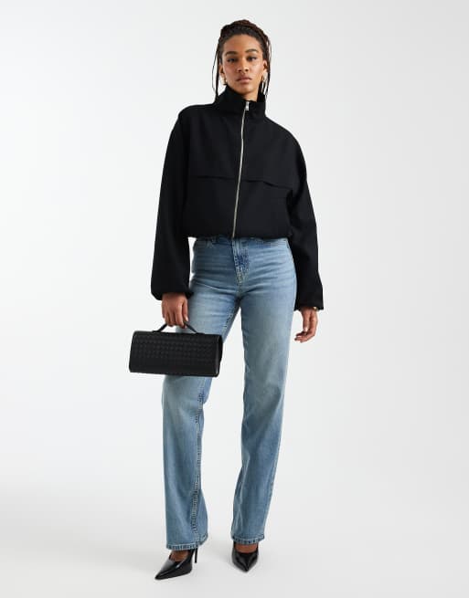 ASOS DESIGN Tall – Jeans med raka ben, bekväm stretch och vintagetvätt