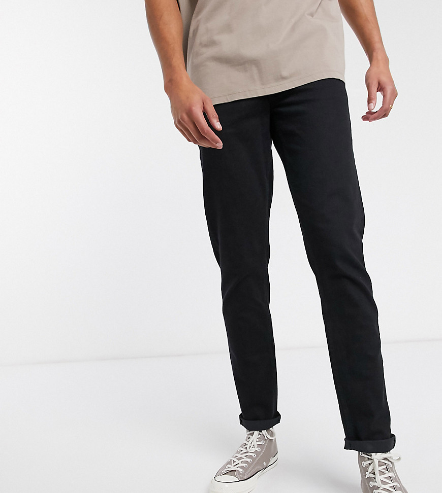 ASOS DESIGN - Tall - Jeans met smaltoelopende pijpen in zwart