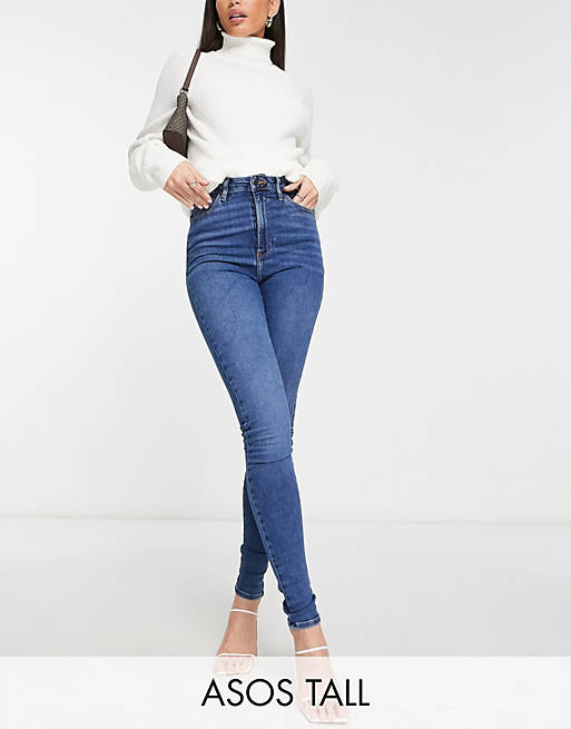 Jeans skinny modellanti elasticizzati scuro Hourglass Asos Donna Abbigliamento Pantaloni e jeans Jeans Jeans skinny 
