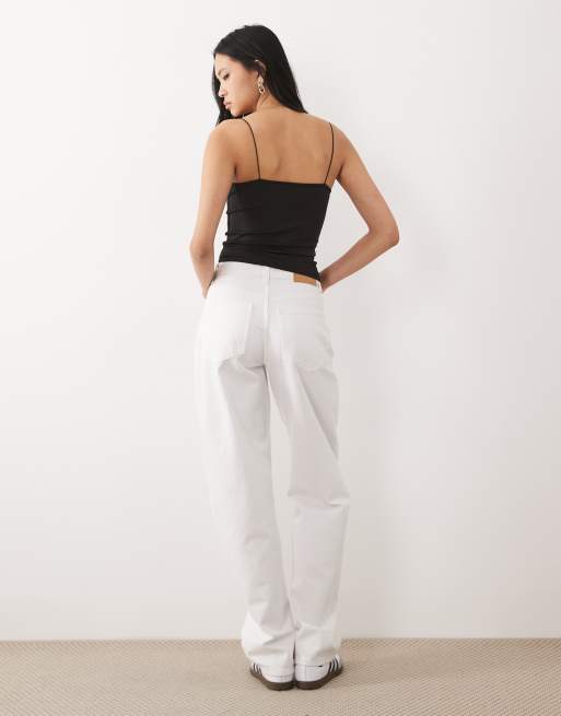ASOS DESIGN Tall - Jeans slim con gamba bombata bianchi, 3 di 5