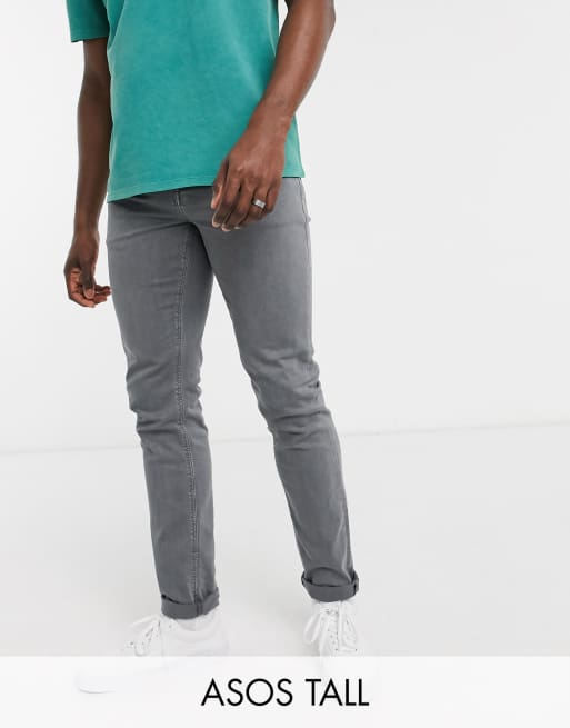 ASOS DESIGN Tall - Jeans slim grigio vintage