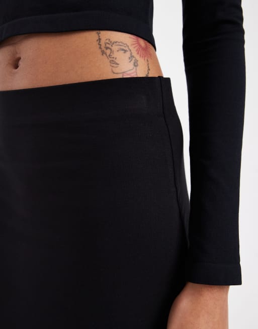 ASOS DESIGN Tall jersey mini skirt in black, 4 of 5