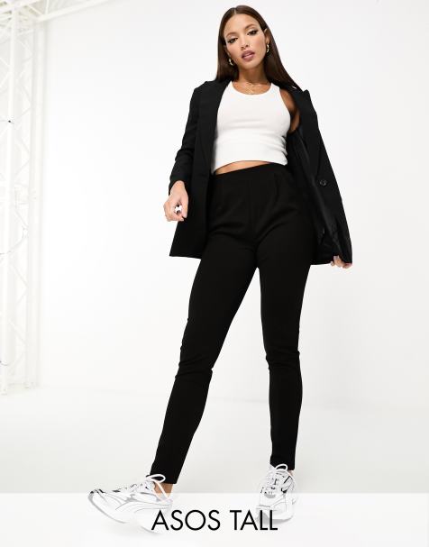 ASOS DESIGN Tall legging with side slit in black