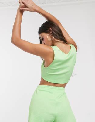 fluro green crop top