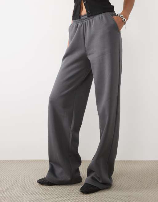ASOS DESIGN Tall Jogger mit weitem Bein und Brushback in Anthrazit, 3 von 5