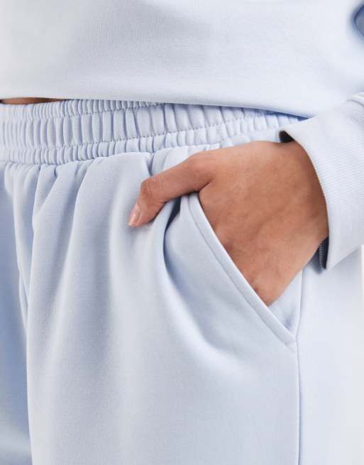 ASOS DESIGN Tall - Joggers a fondo ampio azzurro chiaro con interno spazzolato, 5 di 5