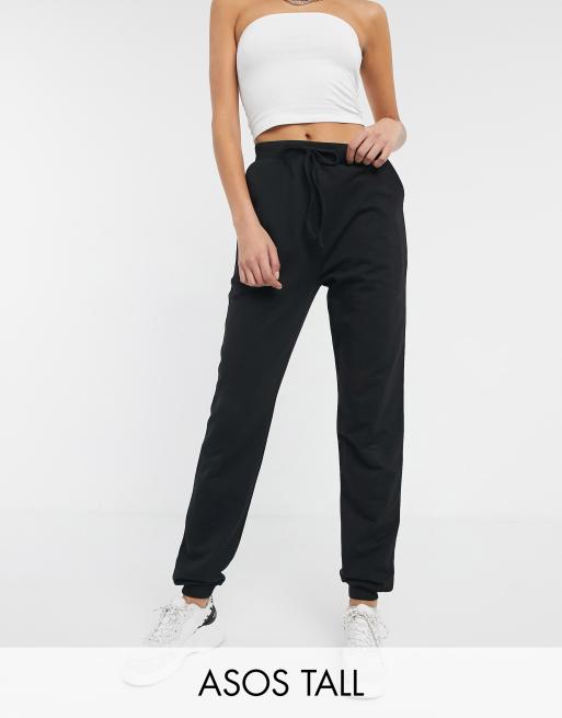 ASOS DESIGN Tall - Joggers basic allacciati in vita in cotone - BLACK